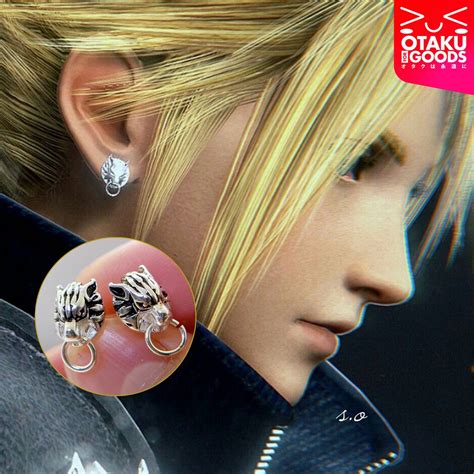 cloud earrings ff7|ff7 cloud style earrings.